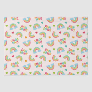 Regenbogen en wolken patroon tissuepapier