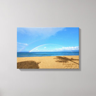 Regenbogen en zand canvas afdruk