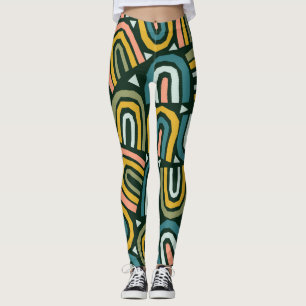 Regenbogen in geometrische stijl, patroon. leggings