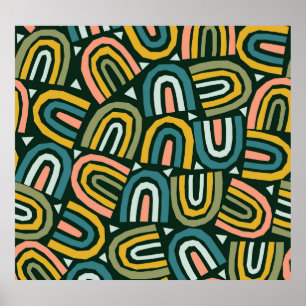 Regenbogen in geometrische stijl, patroon. poster