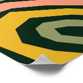 Regenbogen in geometrische stijl, patroon. poster (Hoek)