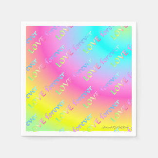Regenbogen Love forever Servet