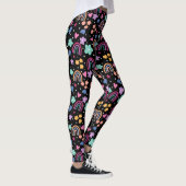 Regenbogen op zwart leggings (Rechts)