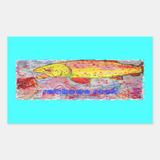 regenbogen rechthoekige sticker