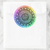 Regenbogen Seestern Mandala Ronde Sticker (Tas)