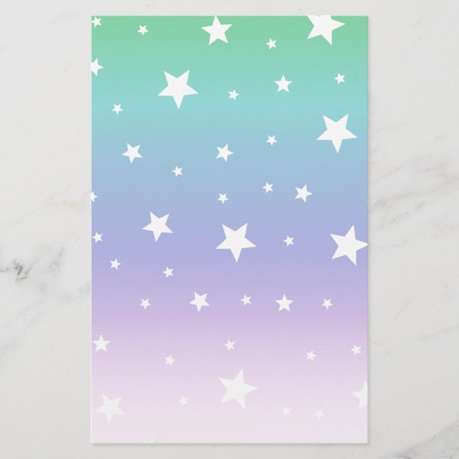 Regenbogen Sterne Sternenhimmel süßes niedliches (Voorkant)