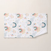 Regenbogen, zonneschijn, wolken en harten bad handdoek (Handdoek)