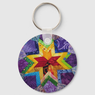 regenboog 1 gevouwen ster sleutelhanger
