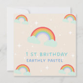 Regenboog 1St. Birthday Kaart (Voorkant)
