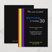 Regenboog 30e verjaardag kaart (Voorkant / Achterkant)