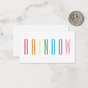 REGENBOOG 3.5x2 Platte Kaart Notitiekaartje