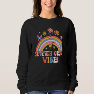 Regenboog 7e klas sfeer retro terug naar school on trui