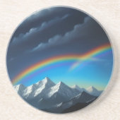 Regenboog aan de hemel zandsteen onderzetter (Voorkant)