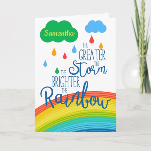 Regenboog-aanmoedigingssteunquote Kaart (Voorkant)