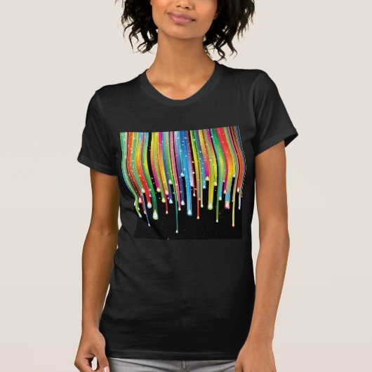 Regenboog ~ Abstract kleurenspectrum Regenjuwelen T-shirt (Voorkant)