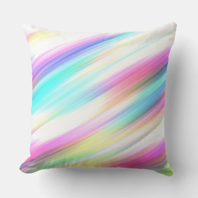 Regenboog Abstract Kussen (Voorkant)