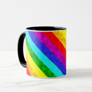 Regenboog abstract patroon , mok