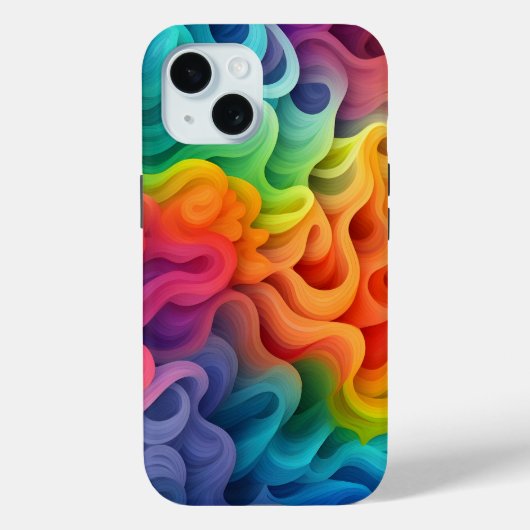 Regenboog Abstracte golven Case-Mate iPhone Case (Achterkant)