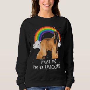 Regenboog Afghan Hound Vertrouw me in een eenhoorn Trui