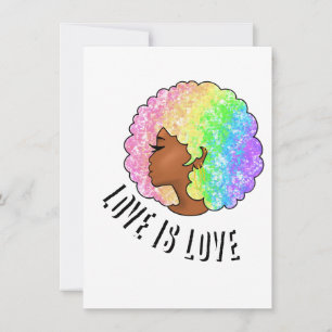 regenboog afro LGBTQ liefde is liefde trots zwart Kaart