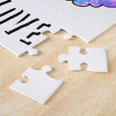 regenboog afro lgbtq liefde is liefde trots zwart legpuzzel (Zijkant)