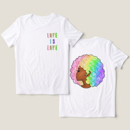 regenboog afro lgbtq liefde is liefde trots zwart  Tri-Blend shirt