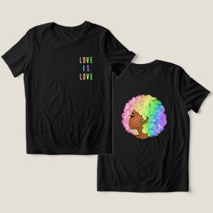 regenboog afro LGBTQ liefde is liefde trots zwart Tri-Blend Shirt