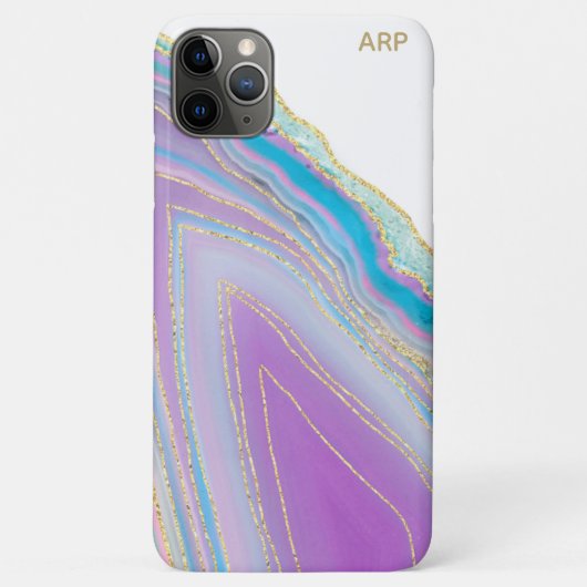 *~* Regenboog Agaat - Gouden Glitter Aderen Pastel Case-Mate iPhone Case (Achterkant)