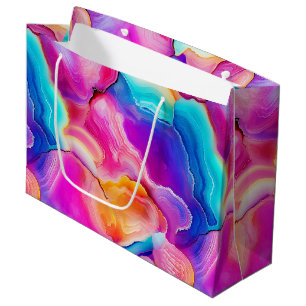 Regenboog Agate Levendig Abstract Steenpatroon Groot Cadeauzakje