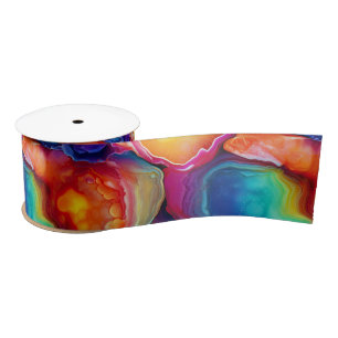 Regenboog Agate   Levendig Abstract Steenpatroon Lint
