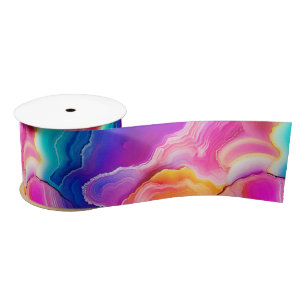 Regenboog Agate   Levendig Abstract Steenpatroon Lint