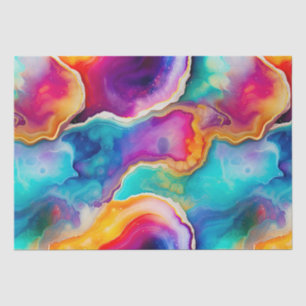 Regenboog Agate Levendig Abstract Steenpatroon Tissuepapier