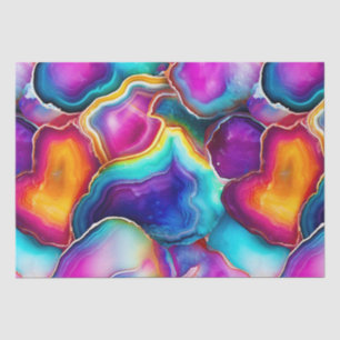 Regenboog Agate Levendig Abstract Steenpatroon Tissuepapier