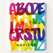 Regenboog Alfabet Kleuterschool Notitieboek (Achterkant)