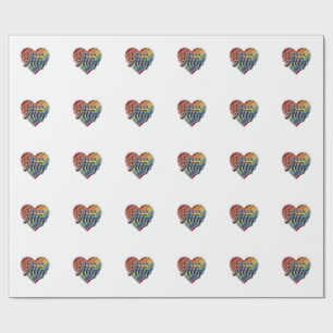Regenboog Ally Heart Vector T-shirt Ontwerp_1 Cadeaupapier