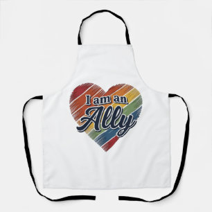 Regenboog Ally Heart Vector T-shirt Ontwerp_1 Schort