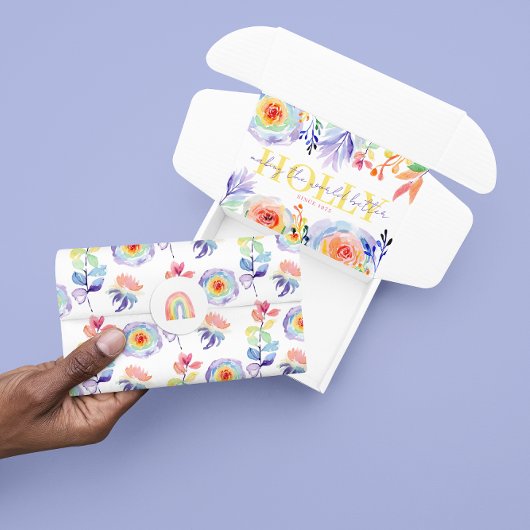 Regenboog Aquarel Bloem Tissuepapier 