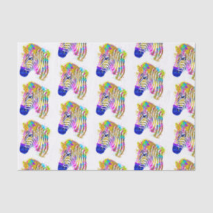 Regenboog Aquarel Verf Spat Zebra Grafisch Ontwerp Tissuepapier