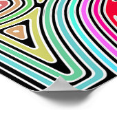 Regenboog asymmetrische abstracte vormen 2 poster (Hoek)