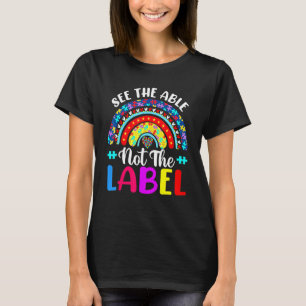 Regenboog Autisme Bewustzijn Puzzel Steun Zie Vaar T-shirt
