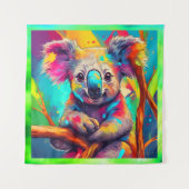 Regenboog baby Koala Wandkleed (Voorkant)