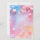 Regenboog Baby Meisje Douche Kaart (Achterkant)