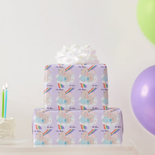 Regenboog Baby Meisje En Jongen Tweeling Cadeaupapier