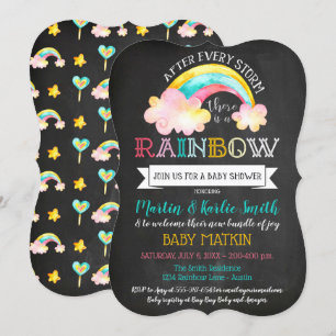 Regenboog Baby na het Baby shower van het Storm Kaart