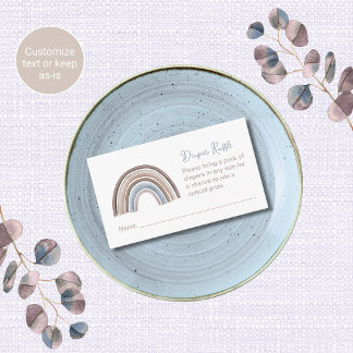 Regenboog Baby Shower Luier Raffel Tickets Informatiekaartje