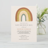 Regenboog Baby shower per Mail uitnodiging (Staand voorkant)