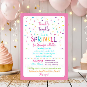 Regenboog Baby Sprinkle Kaart