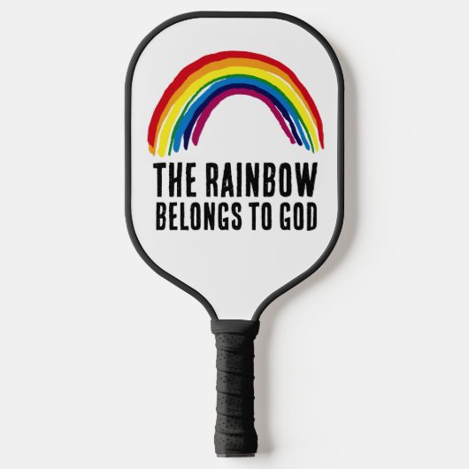 REGENBOOG BEHOORT TOT GOD PICKLEBALL PADDLE (Voorkant)