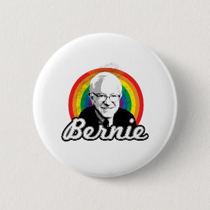 Regenboog Bernie - LGBT Politiek - Ronde Button 5,7 Cm