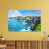 Regenboog bij Cliff's of Mother Landscape Canvas Afdruk (Insitu (Woonkamer))
